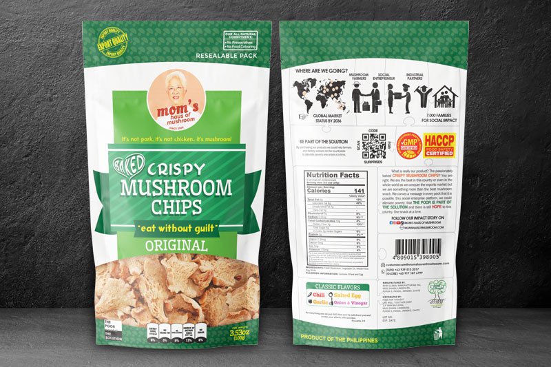 Mom's Haus Of Mushroom tasty mushroom chips - A pack of hope